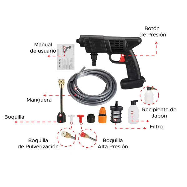 Hidrolavadora Portatil ProClean™ + 💎Regalo 2 Baterias 48W | Oferta 40% SOLO POR HOY + Envío Gratis y Pago Contra Entrega