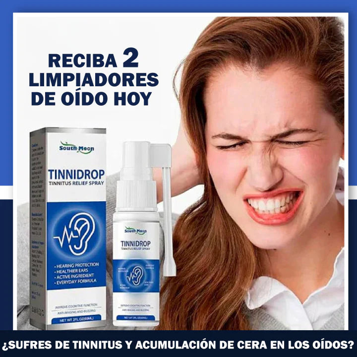 TINNIDROP SPRAY LIMPIADOR DE OIDO | PAGA 1 y LLEVA 2, OFERTA 75% OFF SOLO POR HOY